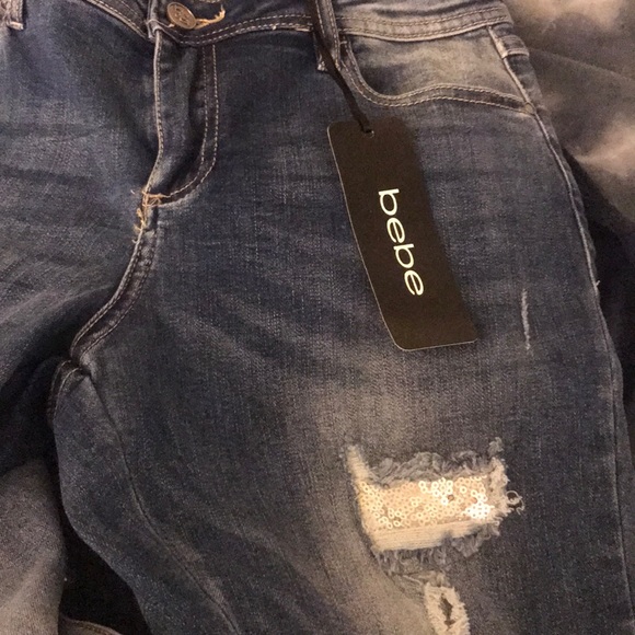 Bebe Jeans 👖 Ripped with sequence underlining - Picture 6 of 6